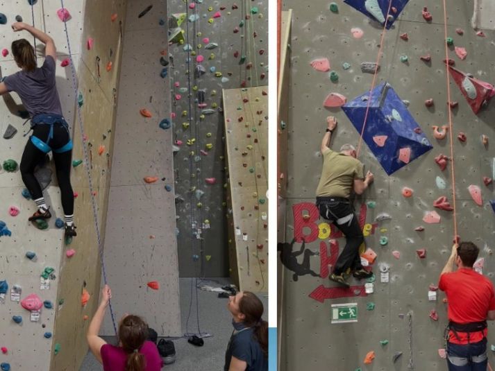 Team nimmt an Kletterfortbildung teil