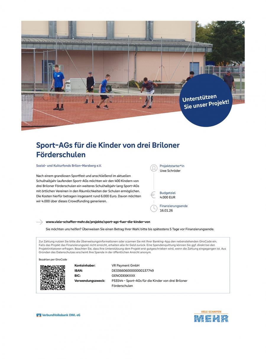 Flyer Crowdfunding-Aktion