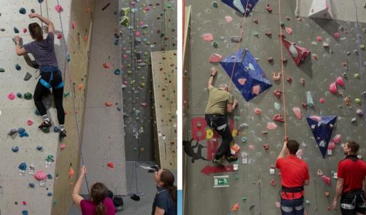 Team nimmt an Kletterfortbildung teil